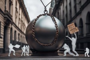 Grab Hire | A metal egg with people on it and a chain around it.