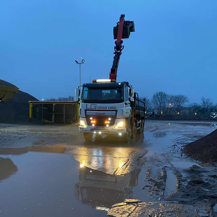 Grab Lorry Background